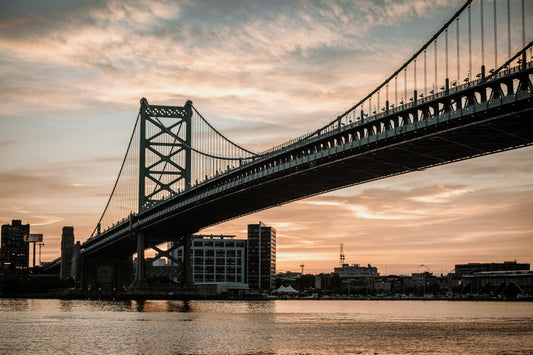 Bridge in Delaware at dusk