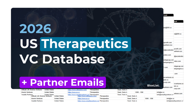 2026 US Therapeutics VC Database