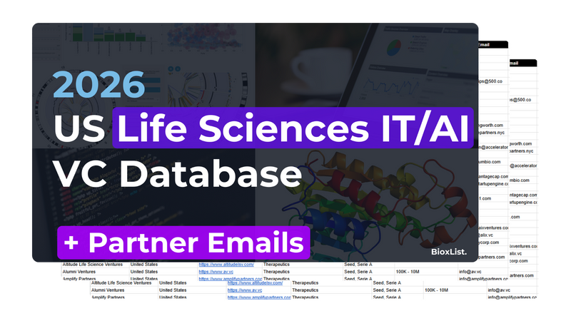 2026 US Life Sciences IT/AI VC Database