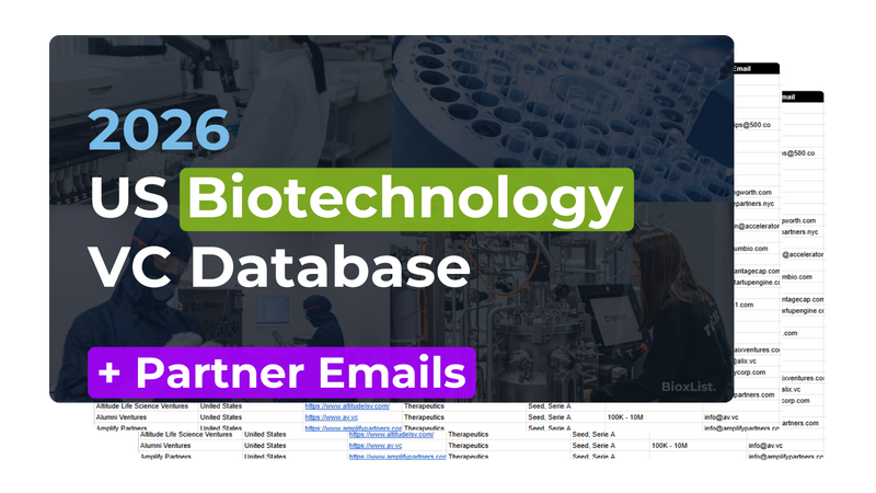 2026 US Biotechnology VC Database